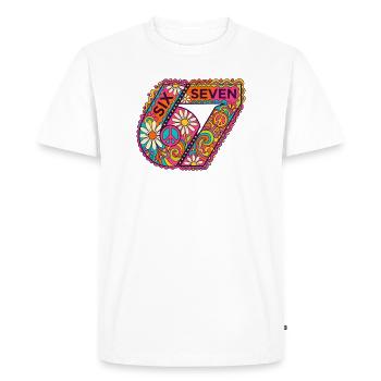 Psychedelic Seven Flowers - T-shirt Premium bio Homme - blanc - Devant - Nico (187cm)