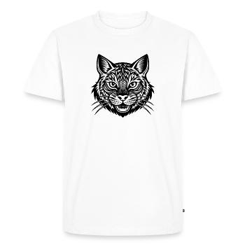 Wild cat - Men's Premium Organic T-Shirt - white - Front - Nico (187cm)