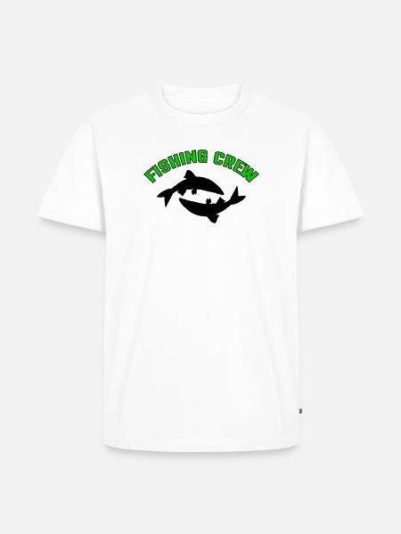 Fish Crew - Men's Premium Organic T-Shirt - white