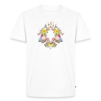 Couronne de fleurs baroque avec de délicats accents printaniers - T-shirt Premium bio Homme - blanc - Devant - Nico (187cm)