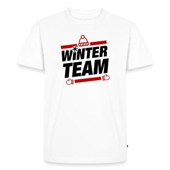 Équipe d’hiver Wintery - T-shirt Premium bio Homme - blanc - Devant - Nico (187cm)