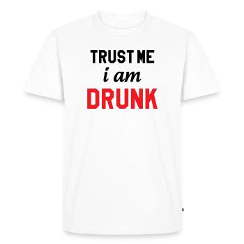 Crois-moi je suis saoul - Alcool  - T-shirt Premium bio Homme - blanc - Devant - Nico (187cm)