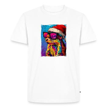 Squirrel Christmas Portrait - Men's Premium Organic T-Shirt - white - Front - Nico (187cm)