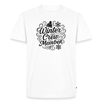 Équipe d’hiver - T-shirt Premium bio Homme - blanc - Devant - Nico (187cm)