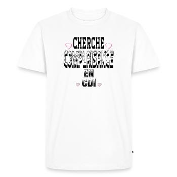 Looking for Complaisance on a permanent contract - Men's Premium Organic T-Shirt - white - Front - Nico (187cm)
