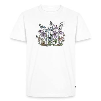 Fleur - T-shirt Premium bio Homme - blanc - Devant - Nico (187cm)