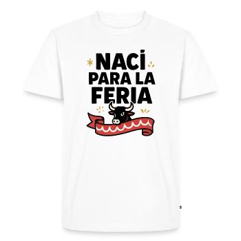 Naci para la feria - Men's Premium Organic T-Shirt - white - Front - Nico (187cm)