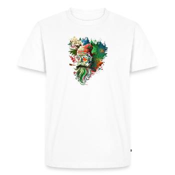 Psychedelic Santa Kaleidoscope - T-shirt Premium bio Homme - blanc - Devant - Nico (187cm)