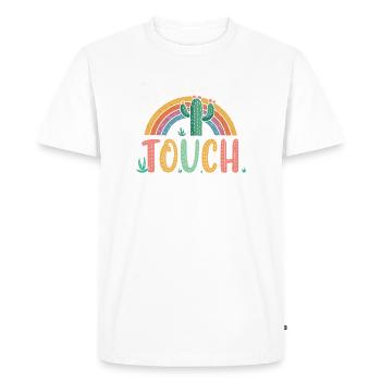 Regenbogenkakteen nicht anfassen - Männer Premium Bio T-Shirt - Weiß - Vorne - Nico (187cm)