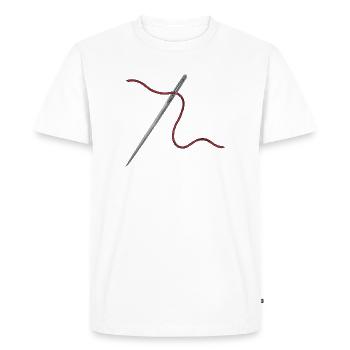 Needle and Thread Ornament - Men's Premium Organic T-Shirt - white - Front - Nico (187cm)