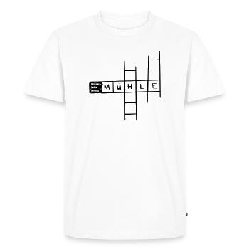 Water transport - mill - Men's Premium Organic T-Shirt - white - Front - Nico (187cm)