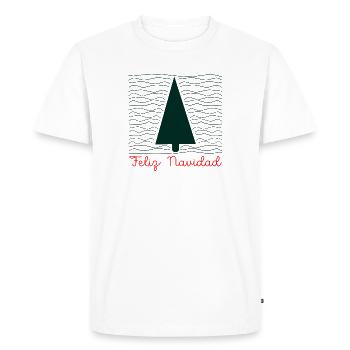 Souhaits de Noël minimalistes - T-shirt Premium bio Homme - blanc - Devant - Nico (187cm)