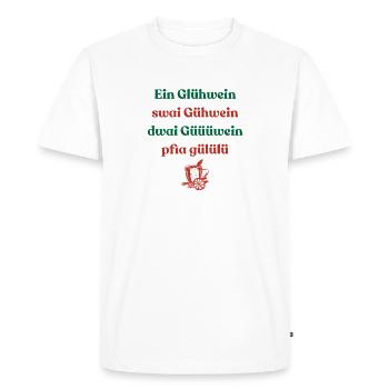 mulled wine christmas market funny xmas - Men's Premium Organic T-Shirt - white - Front - Nico (187cm)