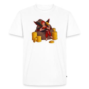 Gardien du trésor avec des ailes - T-shirt Premium bio Homme - blanc - Devant - Nico (187cm)
