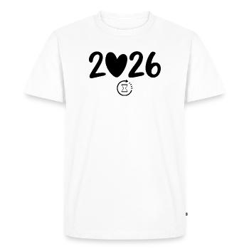 2026 New Year's Eve Countdown with Anticipation of New Year - Men's Premium Organic T-Shirt - white - Front - Nico (187cm)