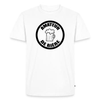 Beer Lover | Alcohol - Men's Premium Organic T-Shirt - white - Front - Nico (187cm)