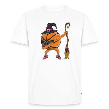 Dab Sorcière du basket-ball Sports drôles d’Halloween - T-shirt Premium bio Homme - blanc - Devant - Nico (187cm)