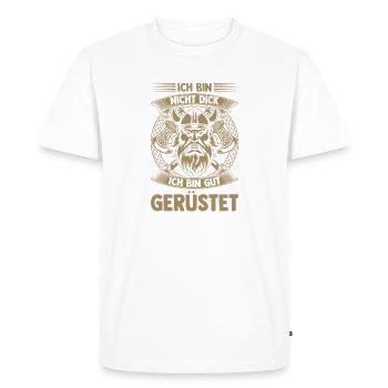 Medieval Shield Wall Medieval Market Viking - Men's Premium Organic T-Shirt - white - Front - Nico (187cm)