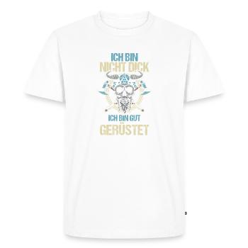Medieval Shield Wall Medieval Market Viking - Men's Premium Organic T-Shirt - white - Front - Nico (187cm)