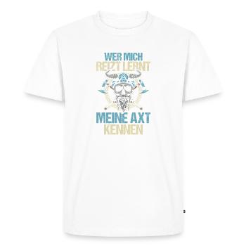 Medieval Shield Wall Medieval Market Viking - Men's Premium Organic T-Shirt - white - Front - Nico (187cm)