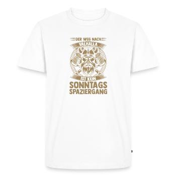 Medieval Shield Wall Medieval Market Viking - Men's Premium Organic T-Shirt - white - Front - Nico (187cm)
