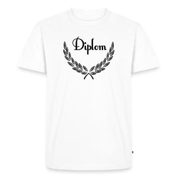 Diplôme - T-shirt Premium bio Homme - blanc - Devant - Nico (187cm)