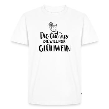 Mulled Wine Saying Humor - Men's Premium Organic T-Shirt - white - Front - Nico (187cm)