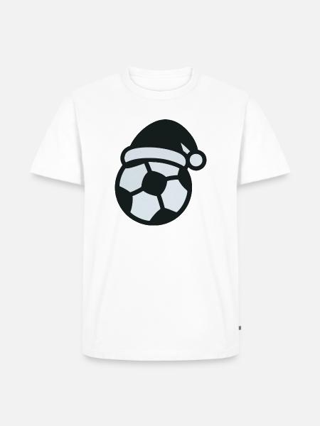Soccer Snowman Christmas Sports - Men's Premium Organic T-Shirt - white