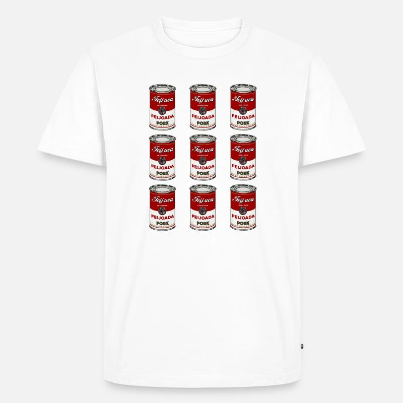 Feijoada Pork Can Pattern - Men's Premium Organic T-Shirt - white