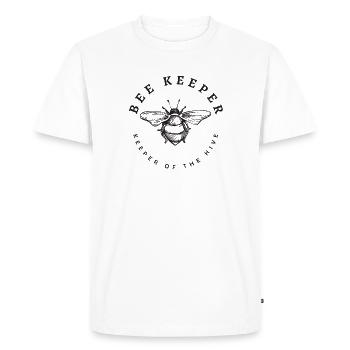 Apiculteur – Garde du design de la ruche - T-shirt Premium bio Homme - blanc - Devant - Nico (187cm)