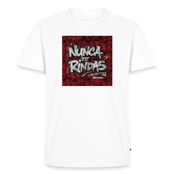 Never of the Graffiti Surrenders - Men's Premium Organic T-Shirt - white - Front - Nico (187cm)