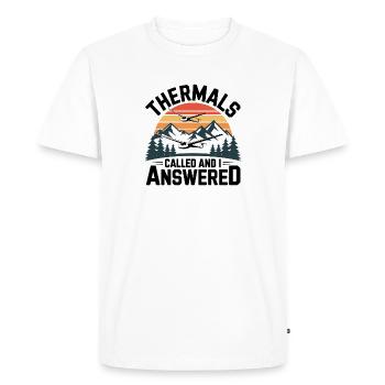 Glider thermals call, I answer – gliding - Men's Premium Organic T-Shirt - white - Front - Nico (187cm)