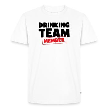 Mitglied des Trinkteams / Alkohol - Männer Premium Bio T-Shirt - Weiß - Vorne - Nico (187cm)