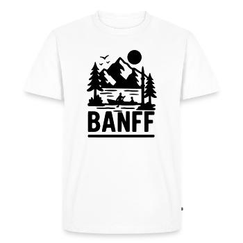 Parc national de Banff - T-shirt Premium bio Homme - blanc - Devant - Nico (187cm)