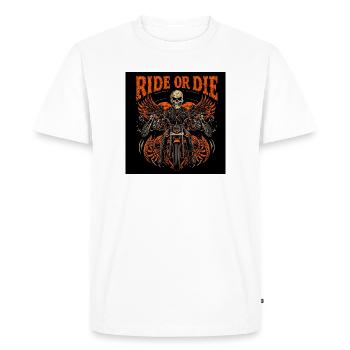 Ride or Die Skull Rider - Men's Premium Organic T-Shirt - white - Front - Nico (187cm)