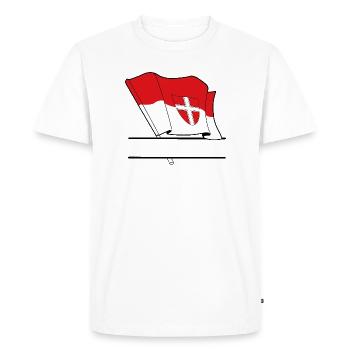 Espace de noms du drapeau de Vienne - T-shirt Premium bio Homme - blanc - Devant - Nico (187cm)