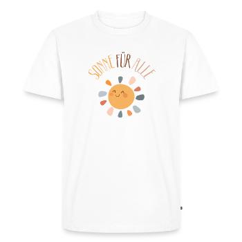 Sun for all – Good mood, positivity - Men's Premium Organic T-Shirt - white - Front - Nico (187cm)
