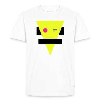 Neon Geometric Silhouette - Men's Premium Organic T-Shirt - white - Front - Nico (187cm)