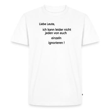 Ignorez individuellement - T-shirt Premium bio Homme - blanc - Devant - Nico (187cm)