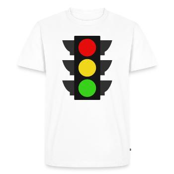 Feu de signalisation - T-shirt Premium bio Homme - blanc - Devant - Nico (187cm)