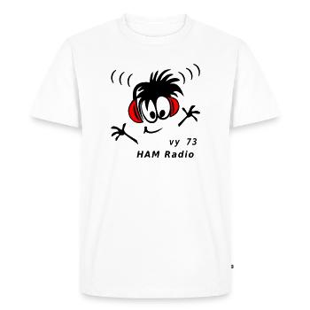 Radio Operator Amateur Radio Operator - Men's Premium Organic T-Shirt - white - Front - Nico (187cm)