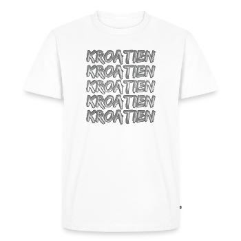 Croatie (Hrvatska) - T-shirt Premium bio Homme - blanc - Devant - Nico (187cm)