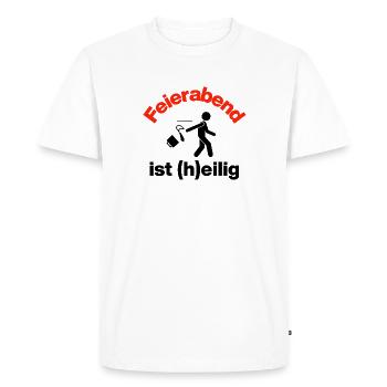 L’heure de fermeture est pressée – évasion du bureau, collègues - T-shirt Premium bio Homme - blanc - Devant - Nico (187cm)