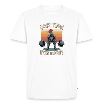 Dost Thou Even Hoist Ritter Fitness - Men's Premium Organic T-Shirt - white - Front - Nico (187cm)