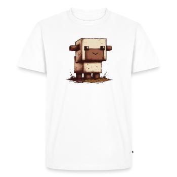 Look rétro de Pixel Sheep - T-shirt Premium bio Homme - blanc - Devant - Nico (187cm)