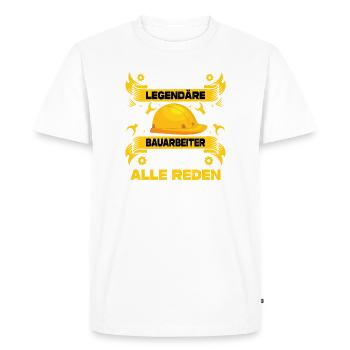 Construction Manager Gifts Construction Workers Road Construction - Men's Premium Organic T-Shirt - white - Front - Nico (187cm)