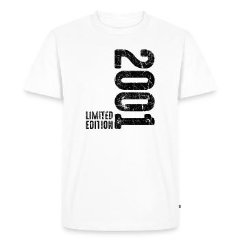 25th birthday 2001 Man Woman 25 years old - Men's Premium Organic T-Shirt - white - Front - Nico (187cm)