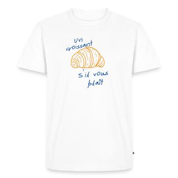A croissant please - Men's Premium Organic T-Shirt - white - Front - Nico (187cm)