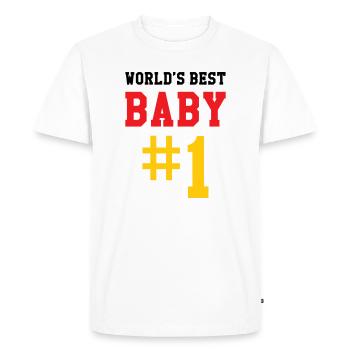 Best Baby - Birth - Child - Men's Premium Organic T-Shirt - white - Front - Nico (187cm)