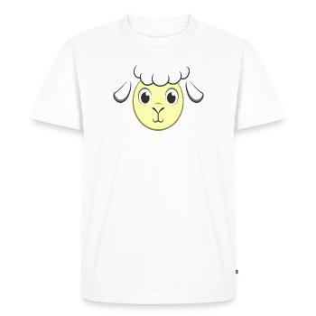 Costume mignon de visage de mouton Animal d’agneau de ferme Kawaii - T-shirt Premium bio Homme - blanc - Devant - Nico (187cm)